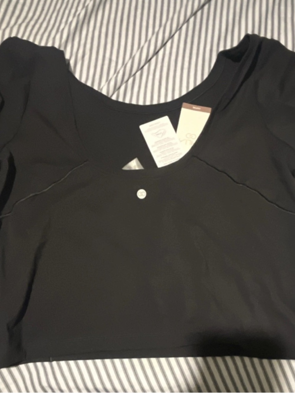 CALIA by Carrie Underwood Black Scoop Neck Performance Top